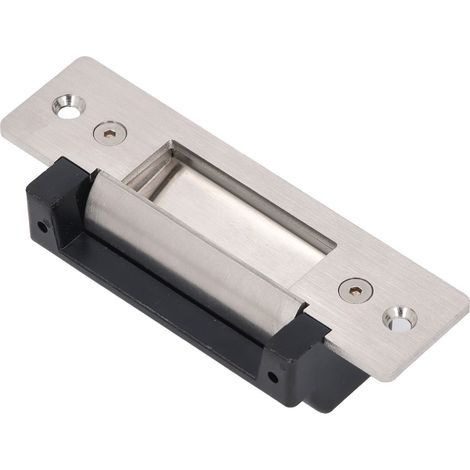 Serrure électrique de porte à gâche renforcée 12V CC sécurisée coupure courant ouverte NO NC commutables pour contrôle accès et serrures cylindriques (1/5)