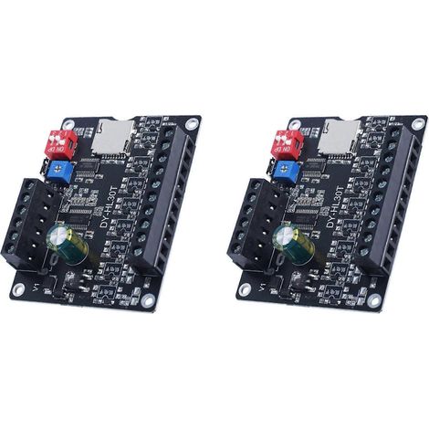 2x 30W MP3-Sprachwiedergabemodul DY-L30T 9-Trigger-Musikplayer-Leistungsverstärkerplatine TF-Karte max. 32G WAV DC 12V 24V A (1/5)