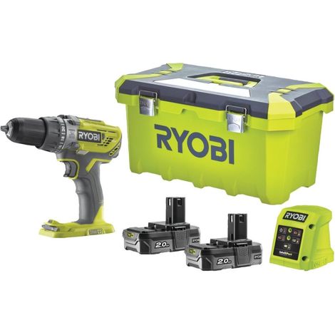 Ryobi R18PD3-0 Bohrschrauber-Schlagbatterie 18V 50Nm Kit 2x2,0 Ah (1/3)