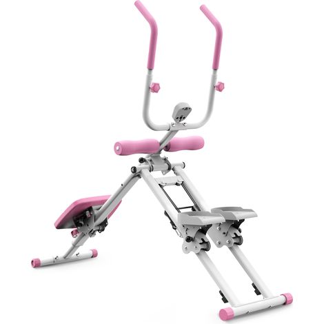 Stepper e attrezzo addominali 2 in 1 140x40x126 cm rosa e bianco - MEUBLIV (1/5)