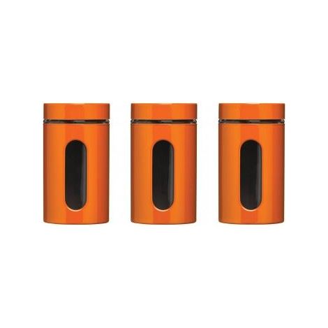 Premier Housewares Orange Storage Jars - Set of 3 (1/3)