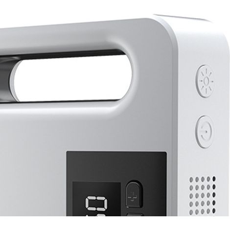 Gonfleur de pneus 12 V, compresseur d'air, pompe à air portable avec affichage numérique et lumière LED pour voiture, blanc (1/5)