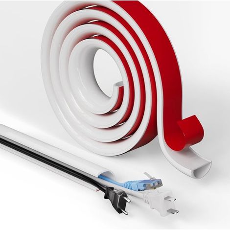 Vassoio portacavi da 300 cm, organizer per cavi, canale per cavi in PVC ritagliabile, set di vassoi portacavi in PVC, guaina protettiva in silicone per cavi, protezione per cavi per computer, auto e c (1/5)