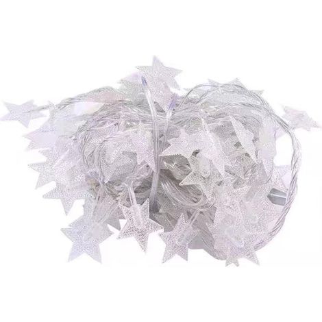 Guirlande Lumineuse Étoile - USB - 2 m - 20 LED Blanc Chaud - Décoration Intérieure Extérieure Noël Chambre Voiture Arbre (1/5)