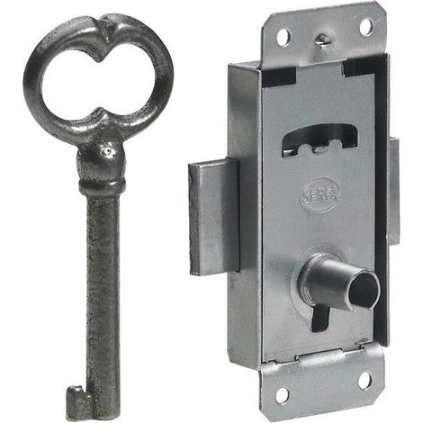 Hettich – Serrure de meuble en fer ciré 25 mm – Réversible pour porte de meuble – Acier durable – Installation facile