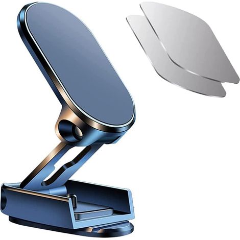 Support Magnetique Téléphone Voiture Multifonction métal Aimant Téléphone Voiture base pliable 360° Universel Porte Portable Voiture pour tableau de bord Compatible avec Pour tous les Smartphones (1/5)