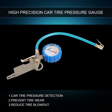 Manomètre de gonflage pneus voiture camion moto, testeur pression air 0-220 PSI (1/5)