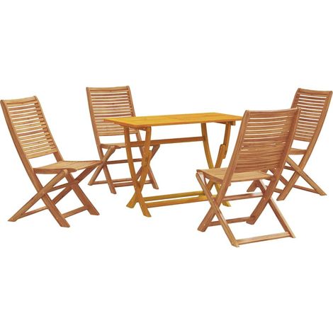 Maison Exclusive - Set da Pranzo per Giardino 5 pcs Marrone