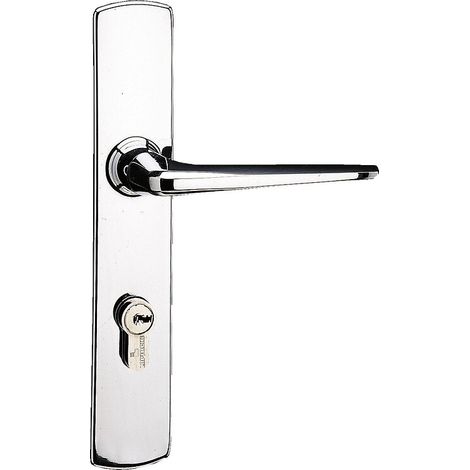 Ensemble sur plaques Riv-Bloc zamak chromé, entraxe 72 carré 8 mm, clé I - VACHETTE (1/2)