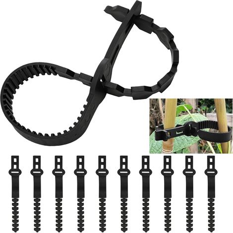Lot de 10 60 cm attaches pour tuteurs d'arbres, réglables et réutilisables, en caoutchouc résistant, pour branches et jeunes arbres