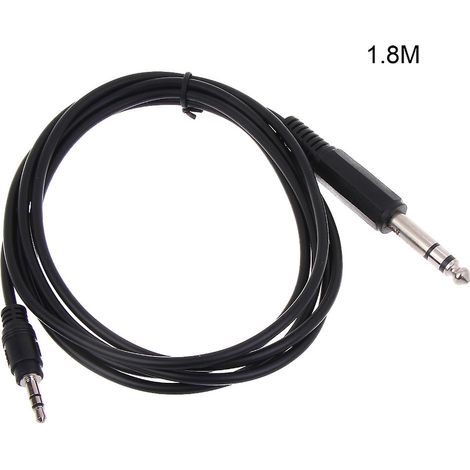 Câble auxiliaire de 1,8 m avec connexion 1/4" vers 1/8" pour égaliseur d'amplificateur de puissance. (1/5)