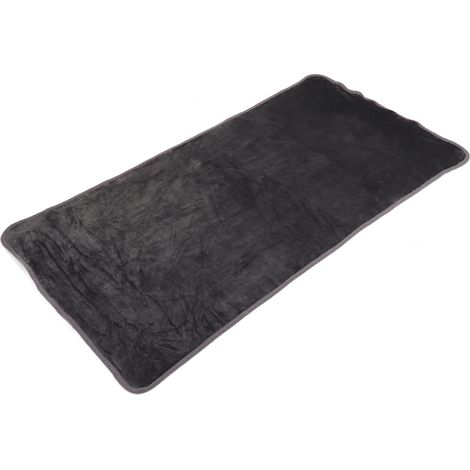 Couverture chauffante électrique en velours doux, 3 niveaux de puissance, dos chauffant USB, grise (1/5)