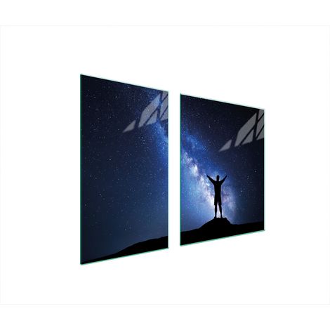 ASSIETTE EN VERRE et PLANCHE À DÉCOUPER 100x52 ÉTOILES (1/5)