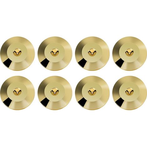 Lot de 8 pads isolants en cuivre 25x4mm pour haut-parleurs – amortissement anti-vibration et découplage acoustique pour enceintes et amplis (1/5)