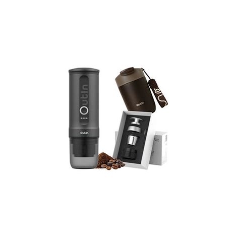 Machine à espresso portable Outin Nano Gris sidéral 20 bar, capsules Nespresso compatibles, pack Basket Plus et gobelet isotherme 350 mL (1/5)