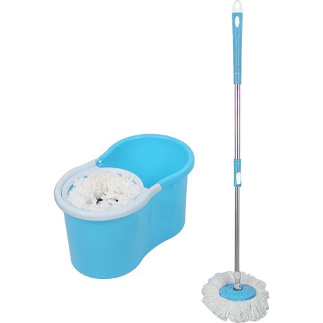 Haloyo Set mocio e secchio , con turbo, mocio per la pulizia dei pavimenti blu (1/5)