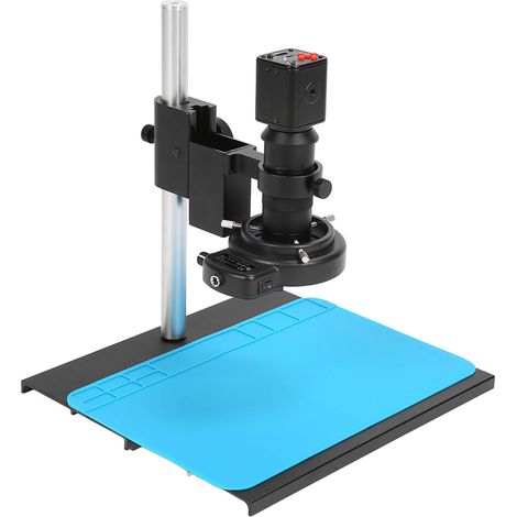 Mikroskop-Kamera-Set für die Elektronikindustrie: 24 MP 2K HD-Mikroskopkamera (AC 100–240 V) mit 150-facher Vergrößerung (C-Mount-Objektiv) für Forschungszwecke (EU-Stecker) (1/5)