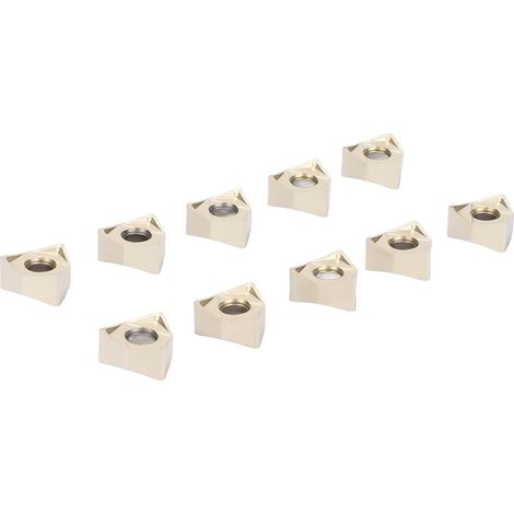 10 pièces plaquettes carbure indexables argentées pour tour à métaux, outils de coupe haute précision résistants à l'usure (1/5)