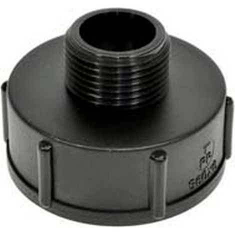 1PZ ADATTATORE PER CISTERNE FEMMINA/MASCHIO IN POLIPROPILENE - filettatura interna S60X6-1" M