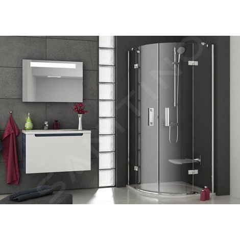 Ravak SmartLine - Cabine de douche SMSKK4-90, 885-900 mm, chrome/verre clair 3S277A00Y1 (1/5)