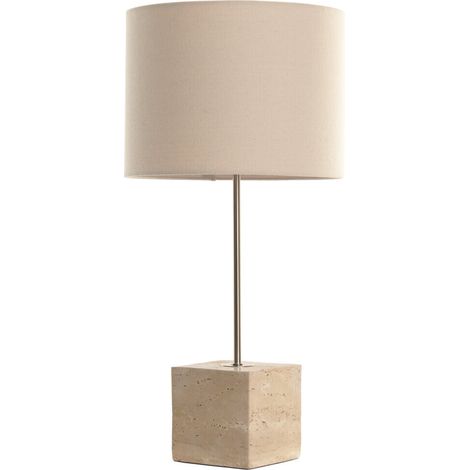 Lampara Sobremesa Marmol Poliester 33X33X70 Dorado (1/5)