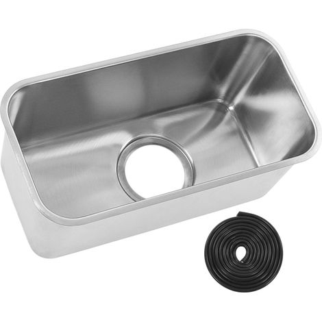 Évier carré pour camping-car, 390x190x185mm, en acier inoxydable 304, grande capacité, encastré, camping-car avec vidange de 90mm, pour Van, Yacht, bateau