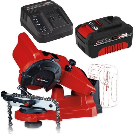 Einhell 18v Cordless Chain Sharpener Power X-Change + 4Ah Battery + Charger (1/5)