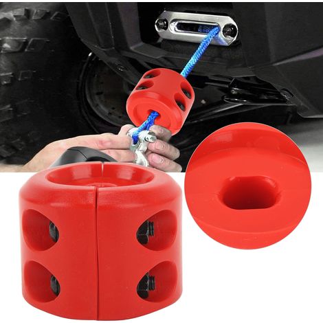 Gummierter Seilwindenstopper mit Inbusschlüssel für ATVs, UTVs, SUVs und Geländefahrzeuge (rot) (1/5)