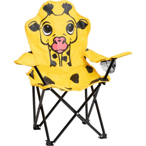 Linder Exclusiv Campingstuhl für Kinder Klappstuhl Gartenstuhl Kind Klappsessel Kinderklappstuhl Giraffe
