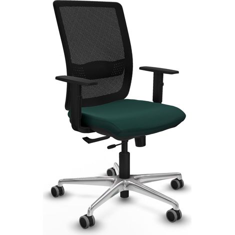 Chaise ergonomique piqueras y crespo maille noire aluminium (1/2)