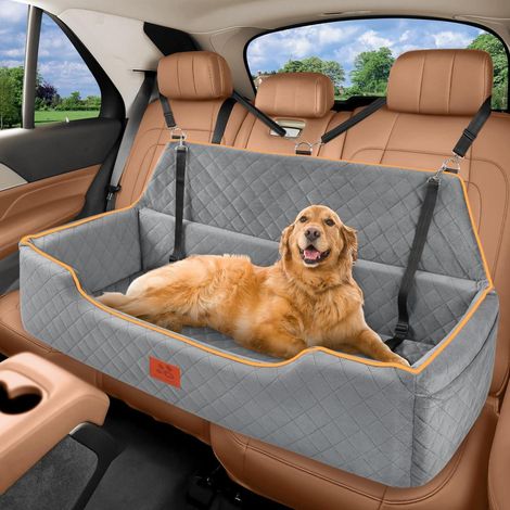 Hundeautositz für große Hunde, abnehmbar & waschbar, Rücksitz-Erhöhungssitz (1/5)