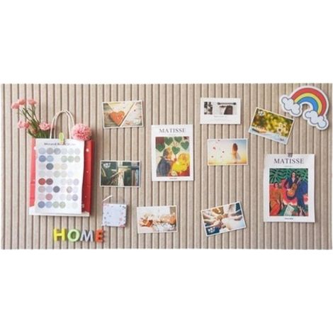 Tableau d'affichage pliable pour photos - 60 x 40 cm - marron - grand tableau - tableau de visualisation - pour l'école, la maison, la cuisine (1/5)