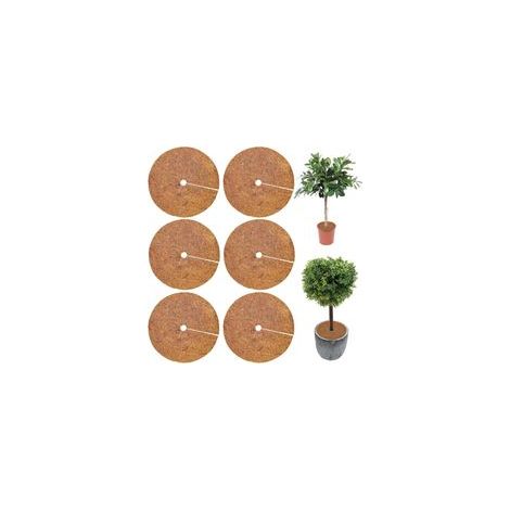 Tapis de Coco Plantes, 6 Pièces 30cm Disque De Protection Plante, Plantes Protection Tapis pour Protection d'hiver (1/5)