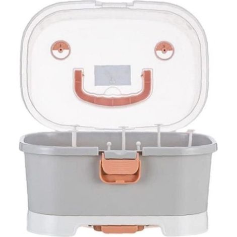 Boîte de rangement pour biberons SURENHAP - Sans BPA - Gris - 35x27x24,5 cm - Conception pratique - Matériau PP