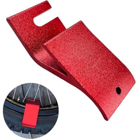 KVAEY Crochet d'installation de perles de pneu de moto, outil d'aide à l'installation de pneus tout-terrain, outil universel de changement de pneu pour moto tout-terrain, accessoires de moto (rouge) (1/5)