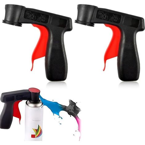 CSPARKV Lot de 2 accessoires pour machine à peinture - Poignée pour pistolet à peinture - Porte-bouteille - Porte-bombe - Support de poignée - Porte-pistolets à peinture et accessoires