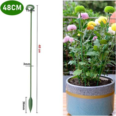 (5 pièces, 48 cm) Supports pour plantes, supports pour papillons, orchidées et fleurs en pot, tiges de fixation réutilisables pour la protection des légumes, outil de jardinage (1/4)