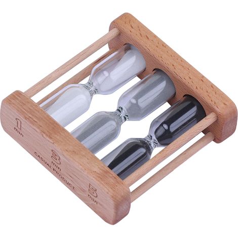 Sablier créatif en bois sablier 1/3/5 minutes - Décoration d'intérieur - Outils de cuisine - Cadeau pour enfant - Style simple - Thermomètres et minuteries - Ustensiles de cuisine et gadgets (1/5)
