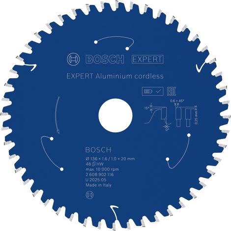 1x Lame de scie circulaire EXPERT Aluminium cordless (1/4)