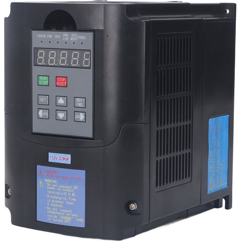 Convertisseur de fréquence avec régulateur de vitesse et transformateur, 3 kW, entrée monophasée CA 95–135 V, sortie triphasée CA 110 V (1/5)