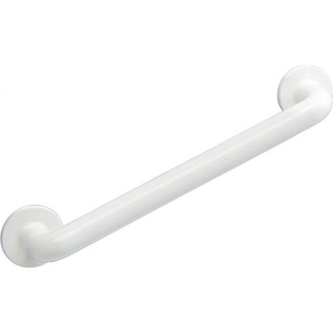 Poignée de sécurité murale, 40 cm, main courante dans la salle de bain et les toilettes, percée pour fixation, 40x2.5x8 cm, blanc (1/3)