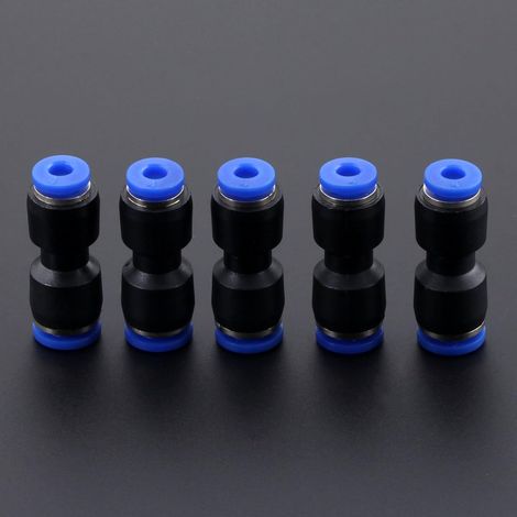 MINKUROW 5 Stück Gartenschlauch Wasserhahn Anschluss Schlaucharmaturen pneumatische Push-In gerade Reduzierarmaturen Schlaucharmaturen Pg6-4 (1/4)