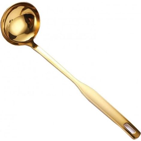 Louche - Cuisine - Acier inoxydable 304 - 26,5 cm - Compatible lave-vaisselle - Dorée (1/4)