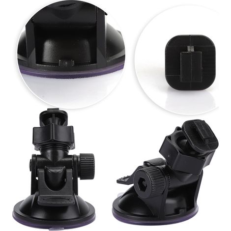 Support Bluetooth H3005A Mini Caméra de Tableau de Bord avec Haut-parleur, Support de Montage à Ventouse 55MM Rotatif (Sans Fente, 2 Pièces)