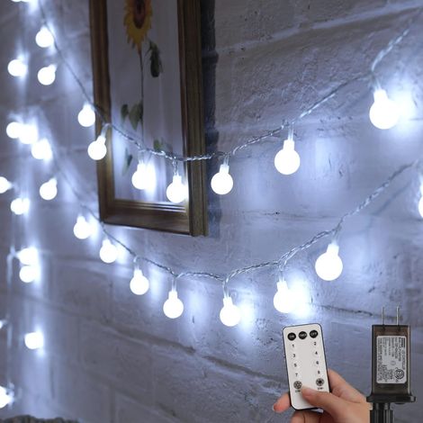 Guirlande lumineuse LED, 80 diodes, 10 m, télécommande, pour la décoration de la maison, les fêtes, le jardin et les événements.-AquaForge (1/2)