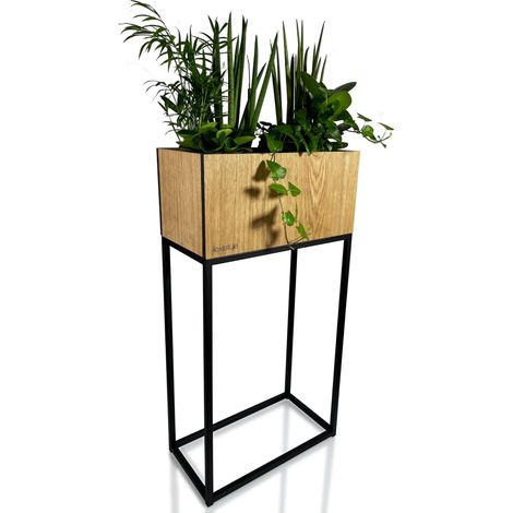 LOFT FIORINO Eichenholz-Blumenständer 42x22x80 cm