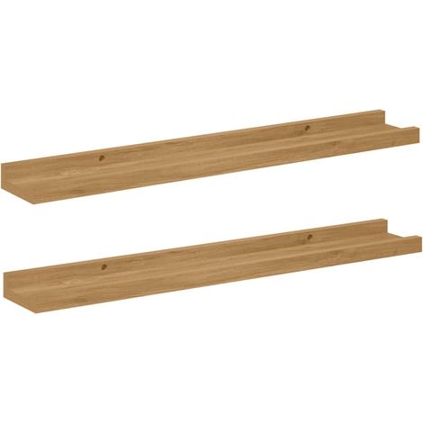 Wandregal mit Regal 2 pcs Braun 60 x 9 x 3 cm Holzwerkstoff vidaXL