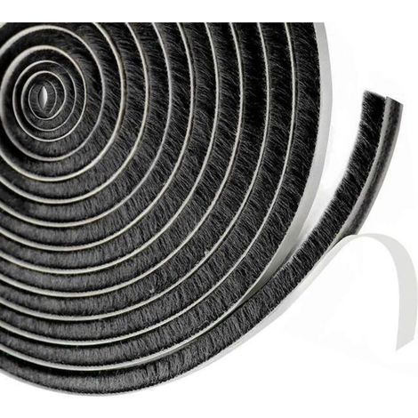 Polypropylene (PP) Sliding door brush seal, 9 mm (W) x 23 mm (D) x 6 m (L) Window seal for sound insulation, door, insulating shutter