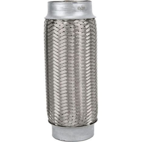 Tuyau flexible d'échappement 2,5 x 8 pouces en acier inoxydable tressé, joint flexible universel pour voiture (1/5)