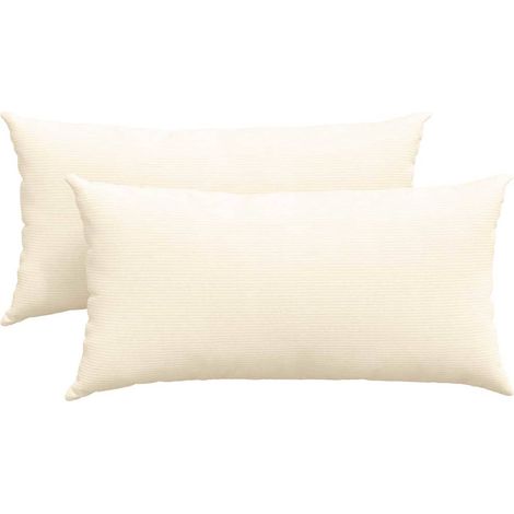 Maison Exclusive - Sofakissen 2 Stück Creme 80 x 40 cm Cordstoff